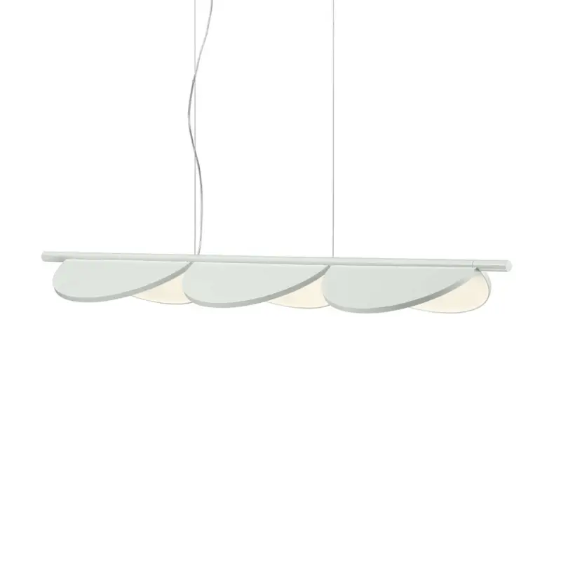 FLOS Almendra Linear LED-hänglampa 3 lampor, vit Säker betalning