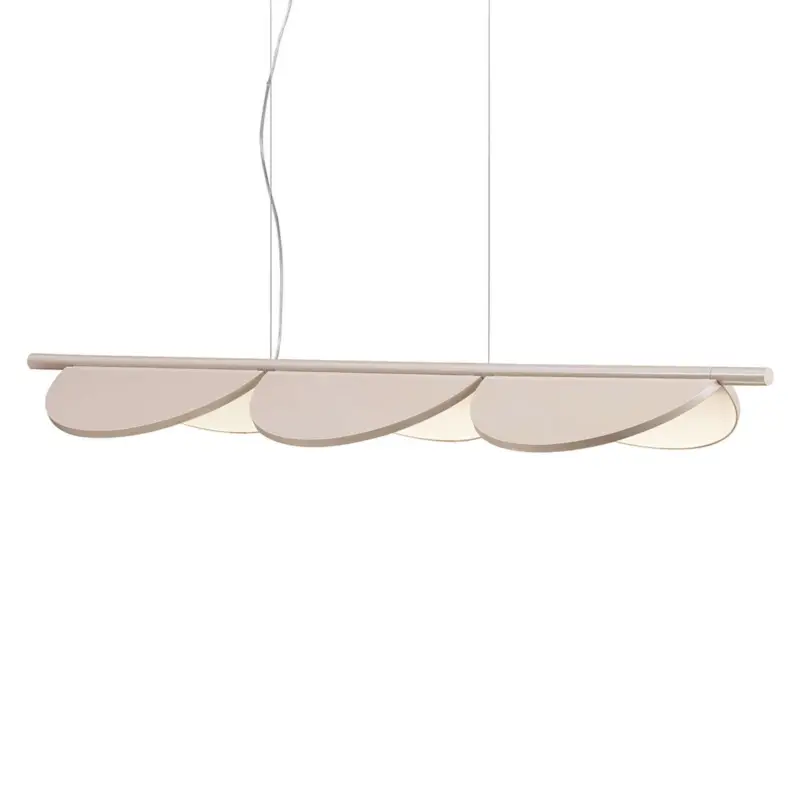 FLOS Almendra Linear LED-hänglampa 3 lampor, rosa Bästa pris