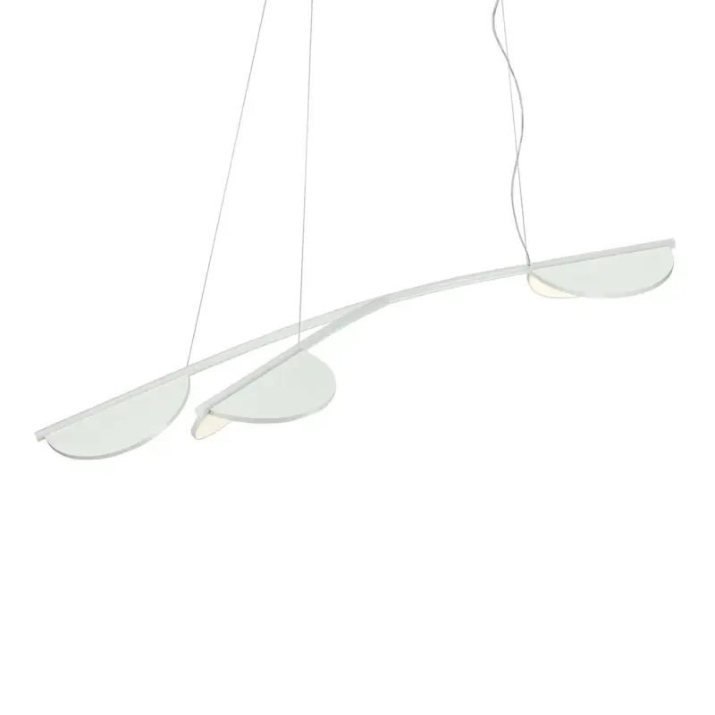 Beställ nu FLOS Almendra Ekologisk hängande lampa 3fl kort vit