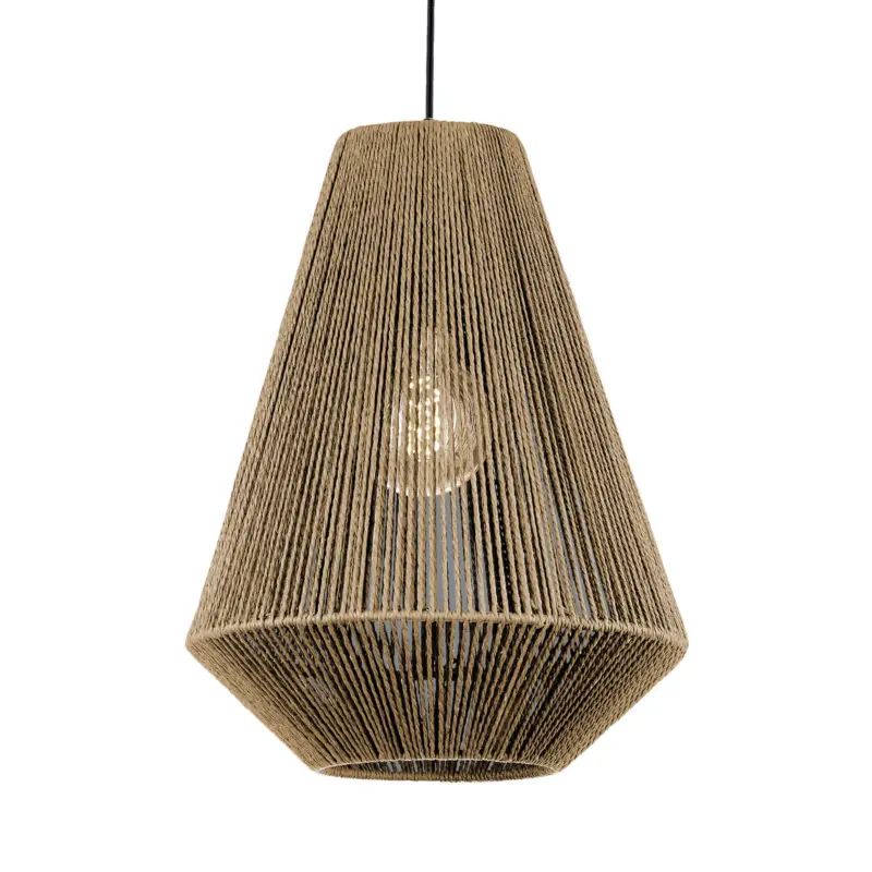 Pendellampa av papper, brun, Ø 33cm Fynd