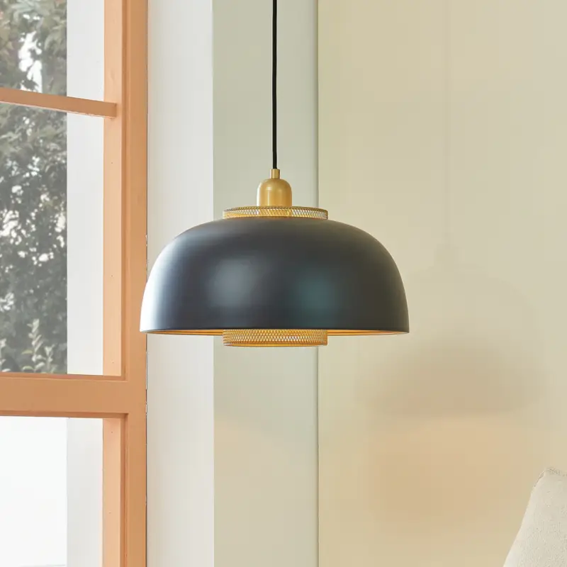 Lindby Miraca pendellampa i svart och guld Sista chansen