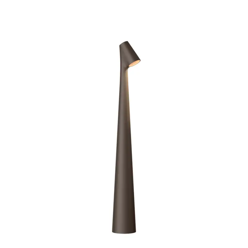 Vibia LED-bordslampa Africa, höjd 40 cm, mörkbrun prisnedsättning
