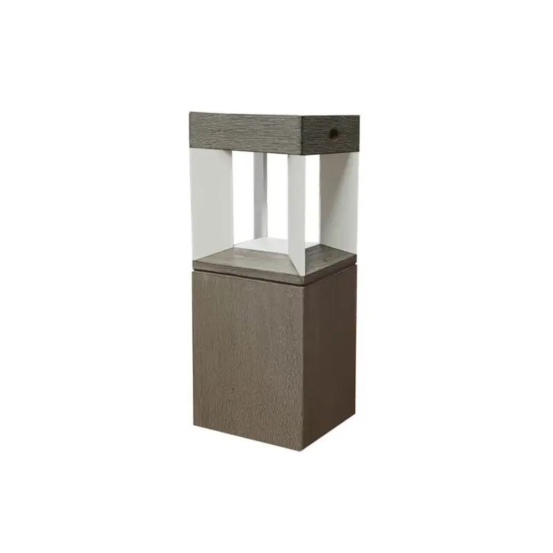 Köp nu LED-solcell sockellampa Teckalu sensor teak/vit