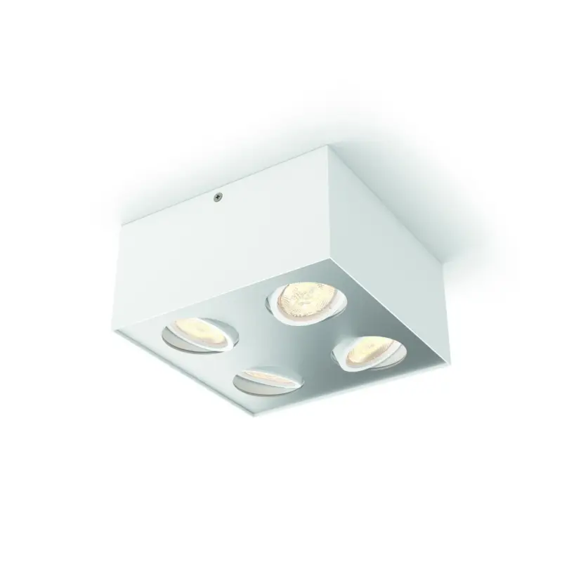 Begränsat antal Philips myLiving LED-spotlight Box 4 lampor vit