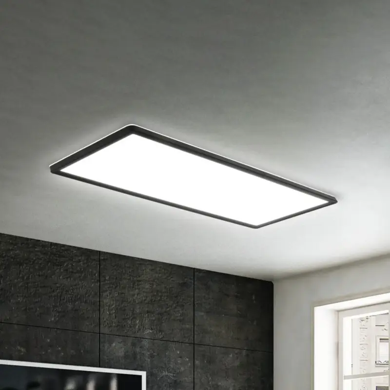 LED ytmonterad panel Slim 58x20cm on/off 4.000K svart Billigare