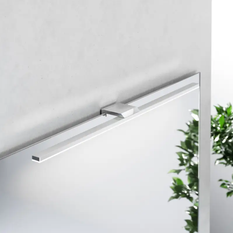 LED-spegellampa Triga IP44, krom, 60cm, 4.000K Erbjudande