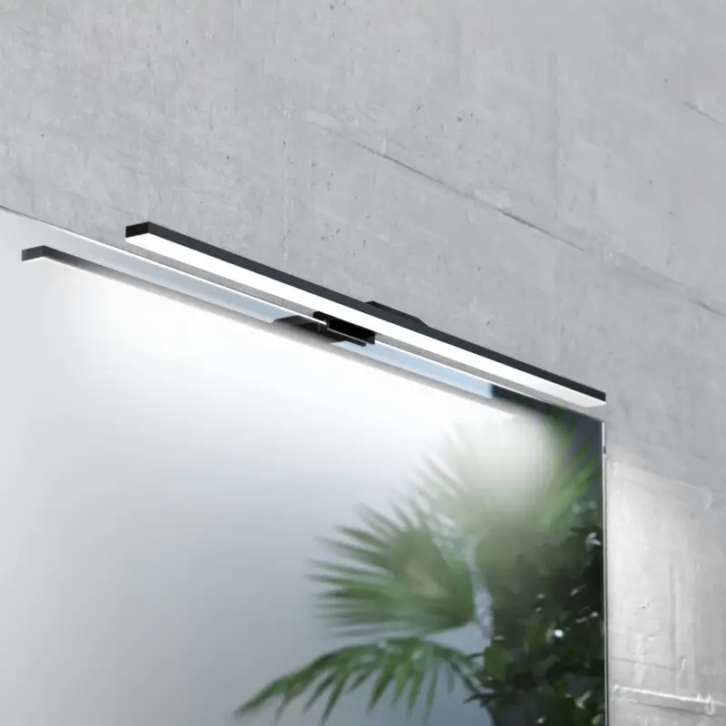 LED-spegellampa Triga IP44 svart 60cm, 3.000K Billig