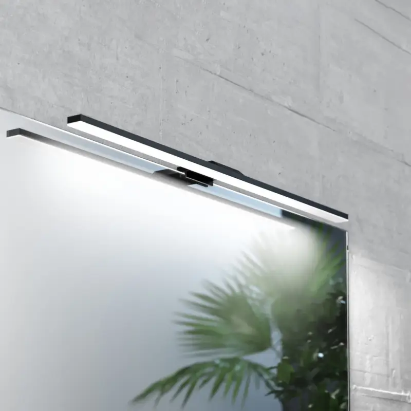 LED-spegellampa Triga IP44 svart 60cm, 4.000K Begränsat erbjudande