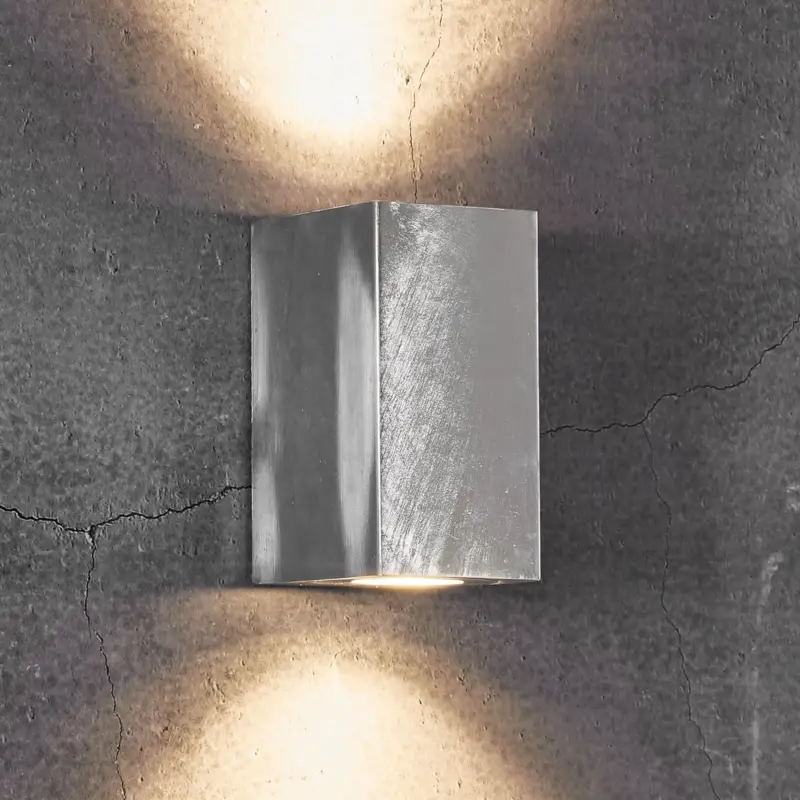 Nyhet Utomhusvägglampa Canto Maxi Kubi 2 17 cm galvaniserad