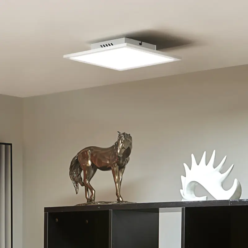 Lindby LED-panel Lamin, vit, 30 cm, CCT, dimbar, fjärrkontroll Billig