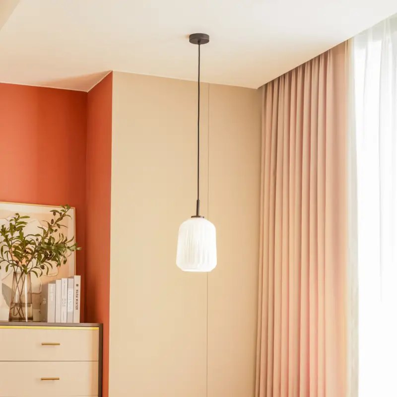 Lucande taklampa Lirien, svart, glas, Ø 20 cm Billig
