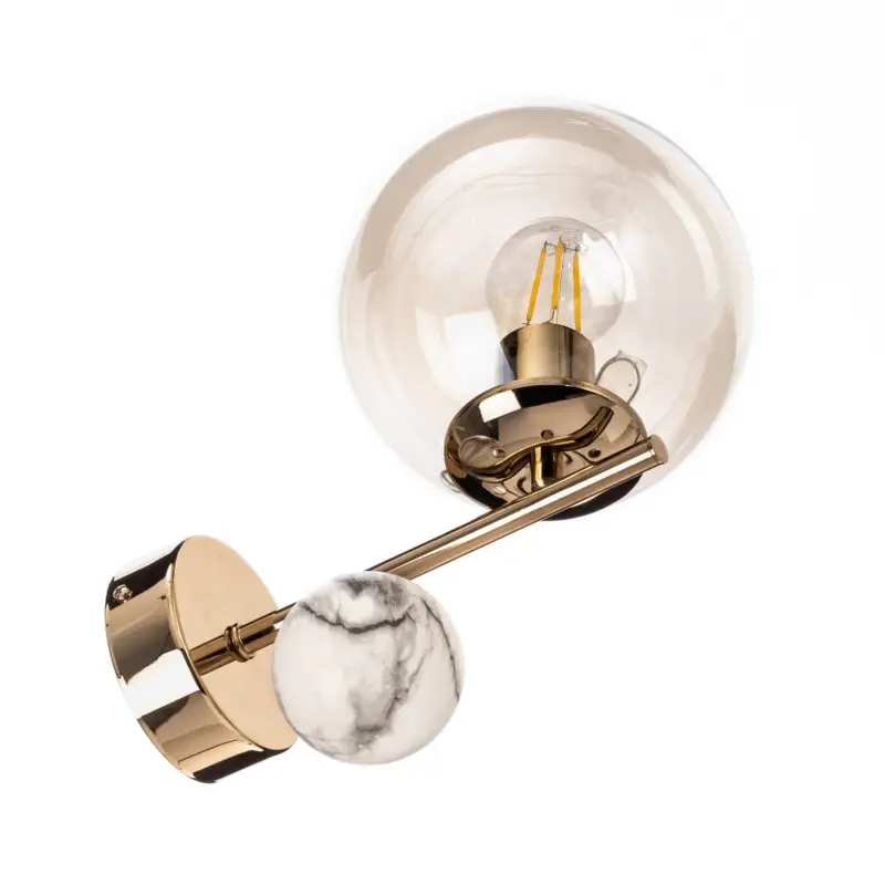 Vägglampa Toppo, guld, 1 lampa Premium