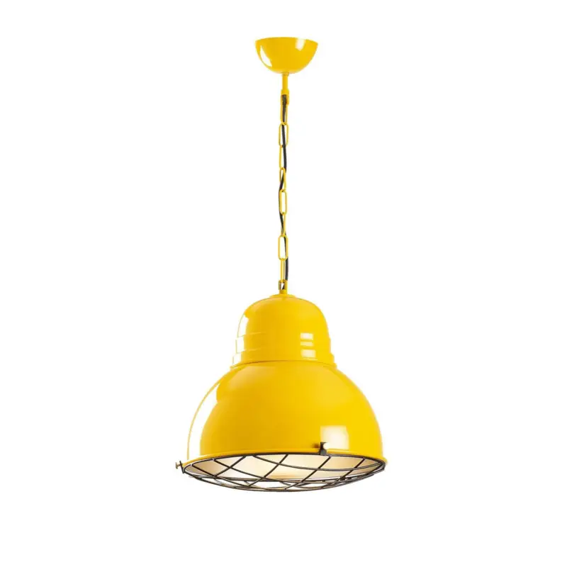 Hänglampa Saglam 3729, gul, järn, Ø 32 cm Snabb frakt