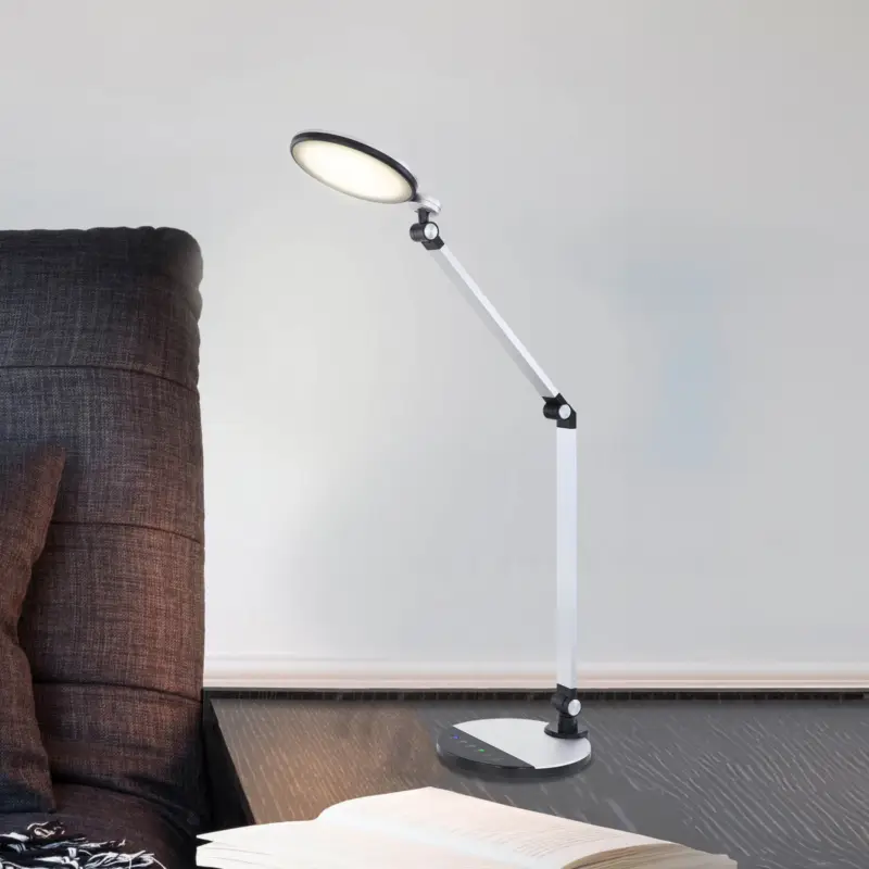 Konsti LED-bordslampa, höjd 90 cm, svart/silverfärgad, CCT Kundfavorit