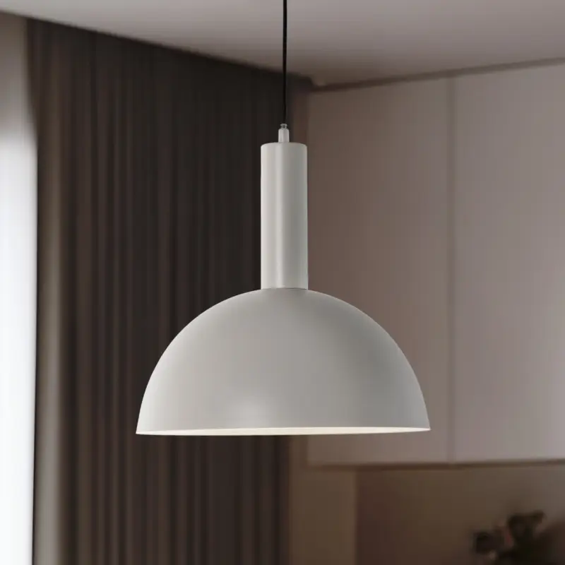 Rabatter Hänglampa Vitrum cupola M, taupe, metall, Ø 30 cm, E27