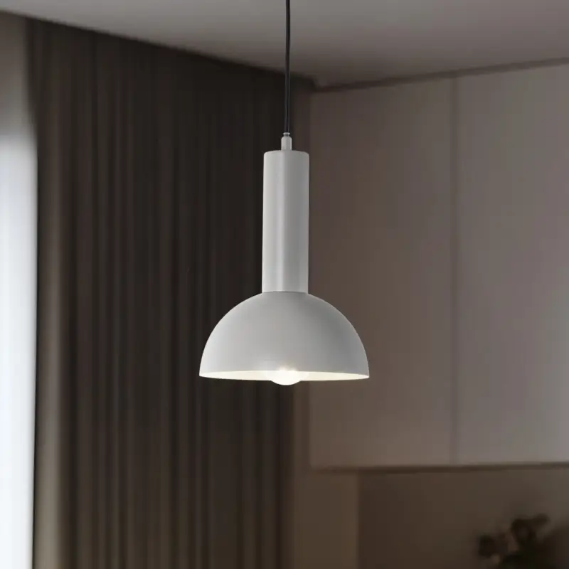 Extra rabatt Hänglampa Vitrum cupola S, taupe, halvrund, Ø 19 cm