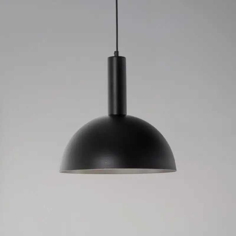 Begränsad tid Vitrum cupola M hänglampa, svart, halvcirkelformad, Ø 30 cm