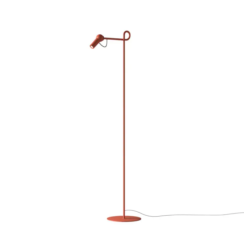 Köp nu kdln LED-golvlampa Bird, röd, 126 cm, metall, dimbar