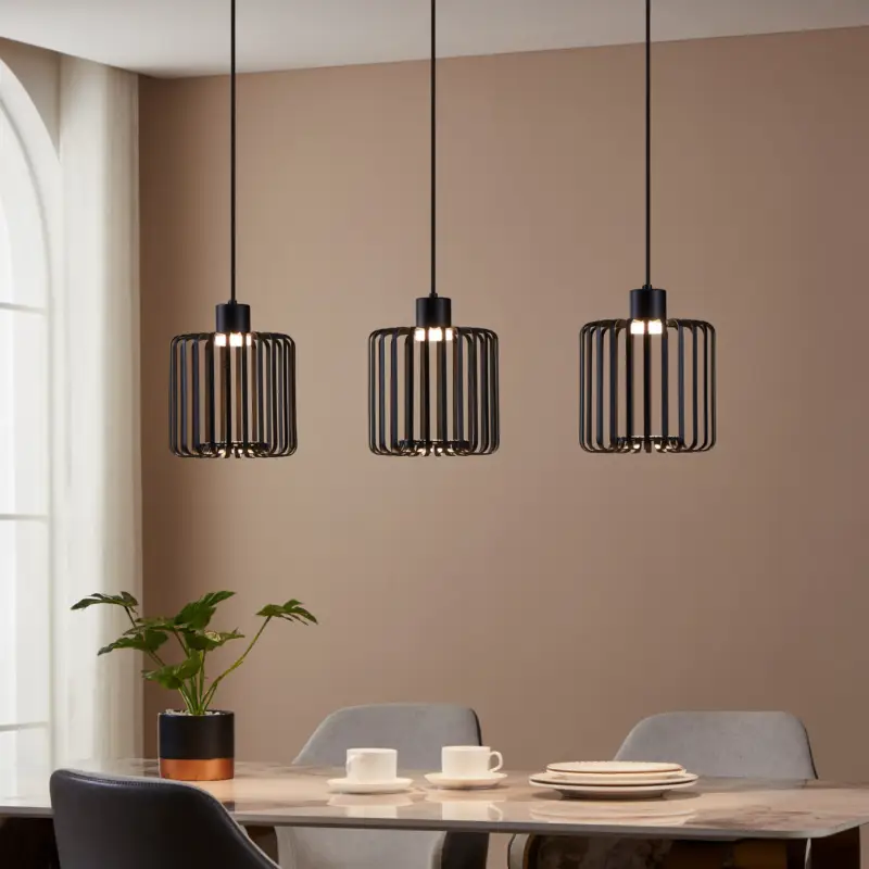 EGLO connect LED-hänglampa Ginestrone-Z, 3 lampor, svart Fynd