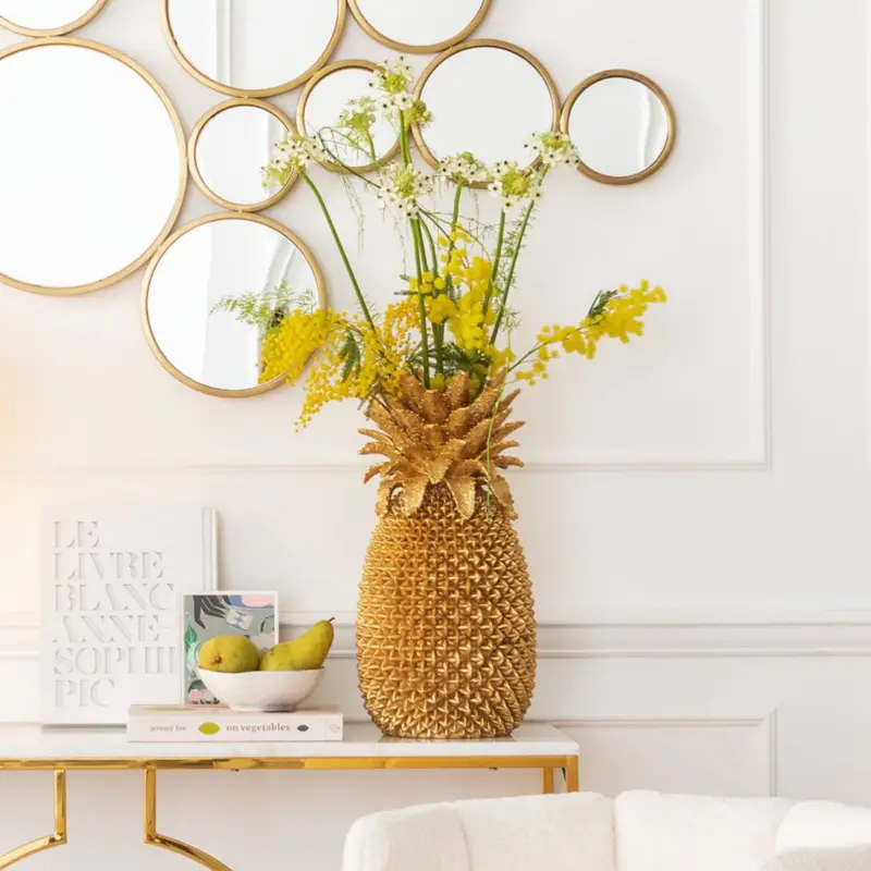 KARE Ananas dekorativ vas, höjd 50 cm, polyresin, handgjord Trygg betalning