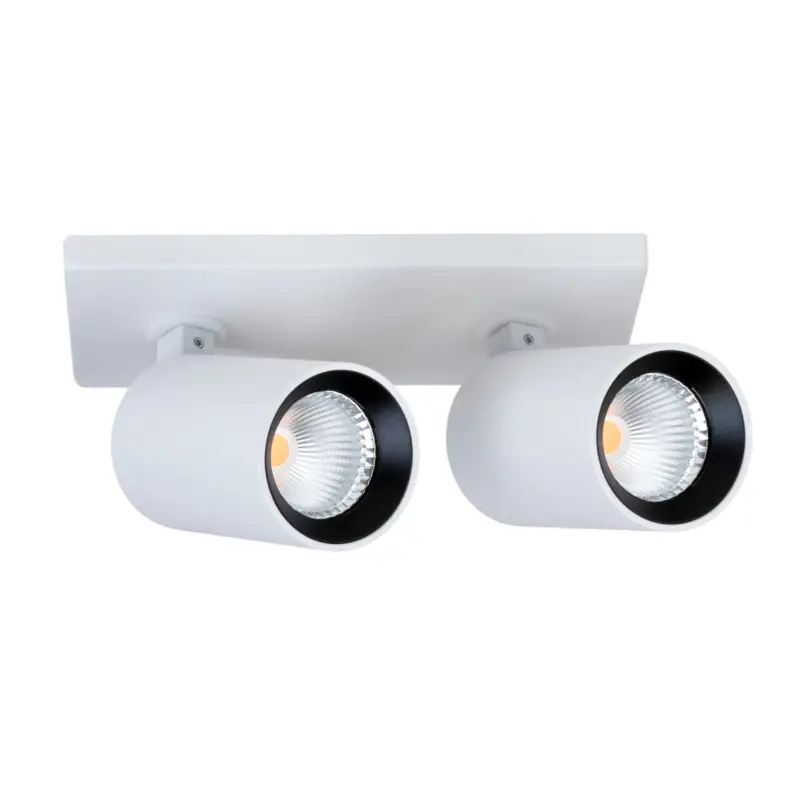 SLC LED-inbyggnadsspot Art, 2 lampor, vit, 2 700 K, aluminium Outlet