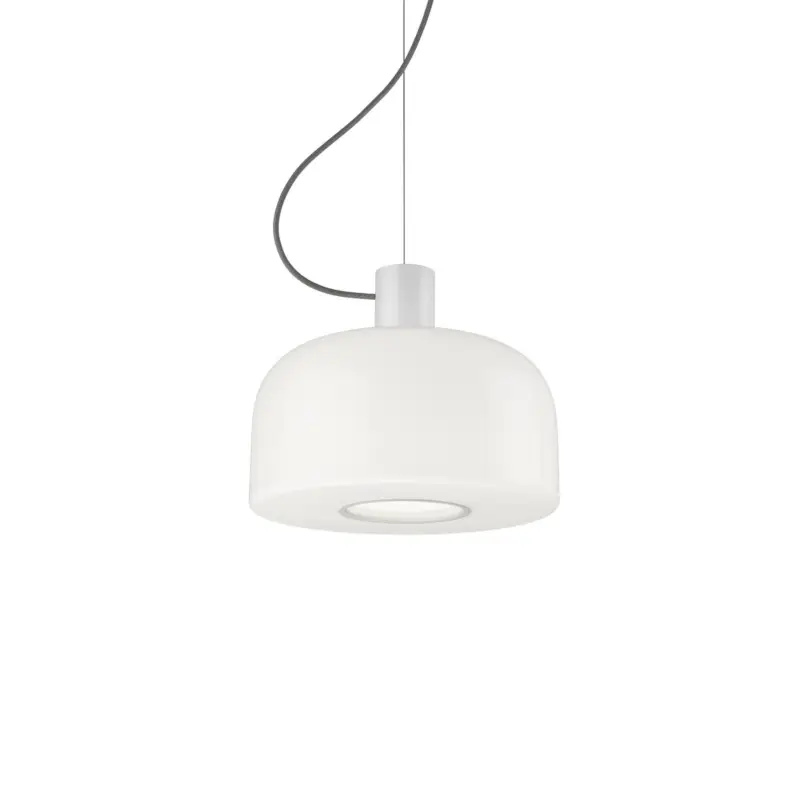 Extra rabatt FLOS Bellhop Glass S1 hänglampa, vit, glas, Ø 33 cm, E27