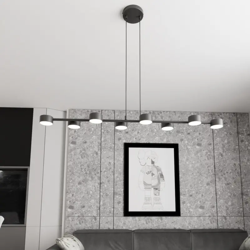 Begränsat erbjudande Takspotlight Megara, längd 100 cm, metall, 8 lampor.