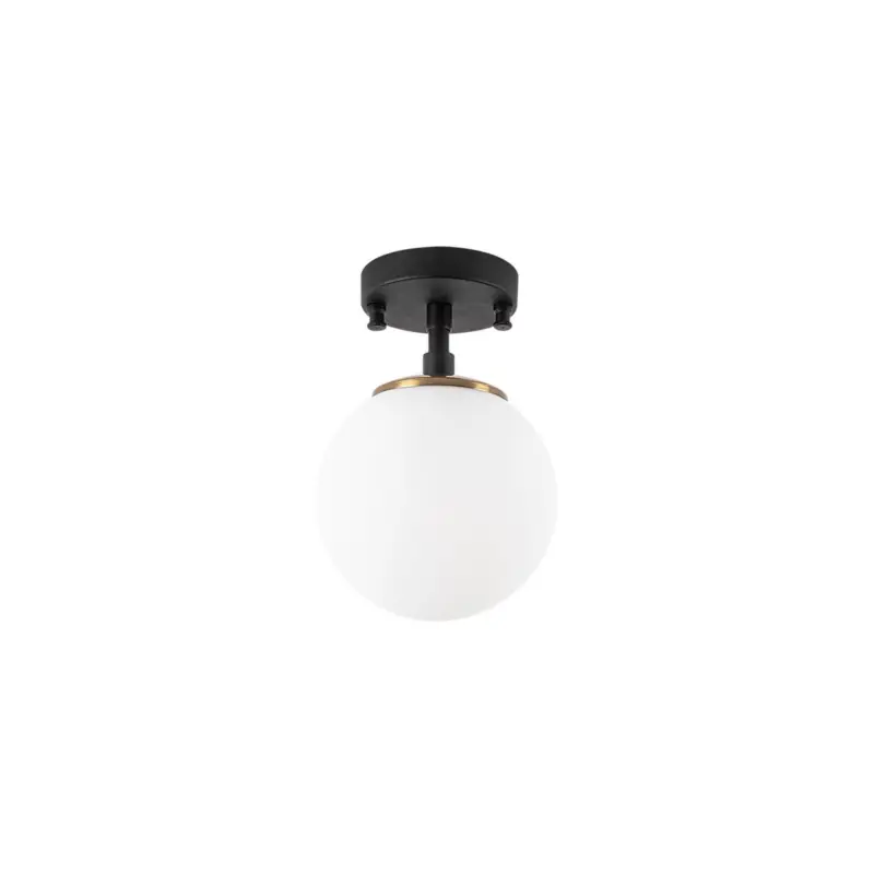 Outlet Taklampa Atmaca, 1 lampa, svart, glas, Ø 15 cm