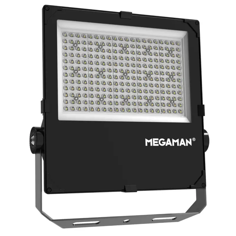 MEGAMAN utomhus LED-spot Hugo, 150 W, 3000 K, IP66 prisnedsättning