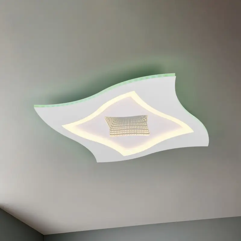 Premium LED-taklampa Klint, längd 50 cm, matt vit, metall RGBW