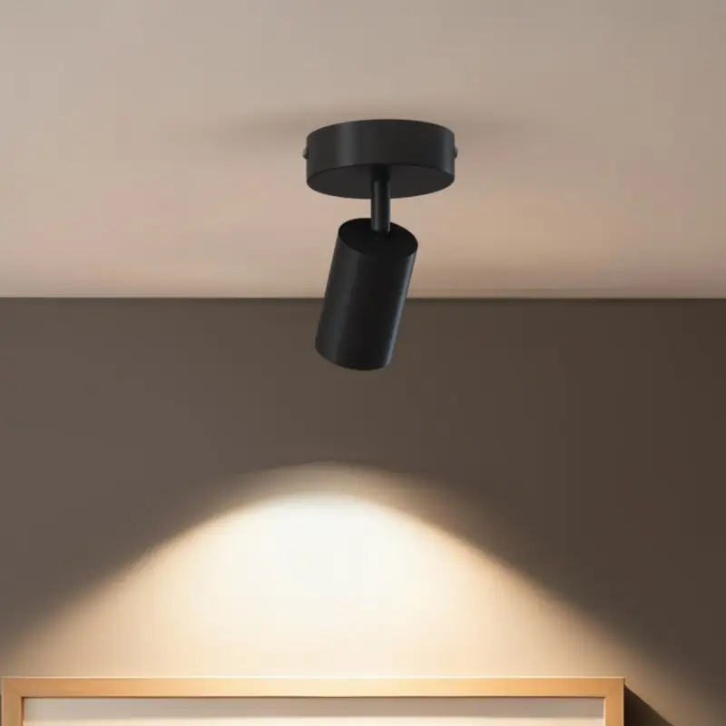 Calex GU10 takspotlight, svart, Ø 10 cm, 1 lampa, metall Lägg i varukorgen