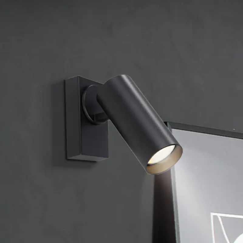 Väggspotlight till vägg RIK, svart, 1 lampa, 20 cm, metall GU10-LED Kundfavorit