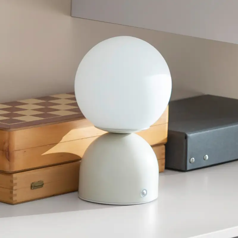 LED-bordslampa med batteri RUDI, vit, höjd 20 cm, CCT, touch-dimning Billig