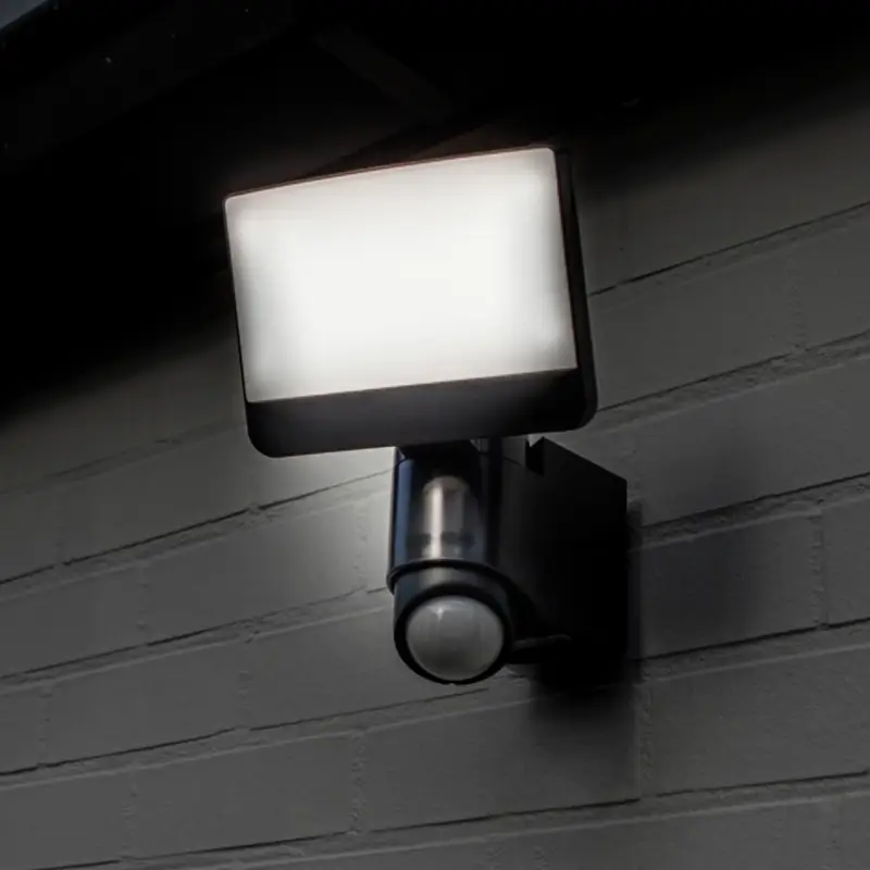 LED-sensor-utomhusstrålkastare SUNSHINE, 25 cm, mörkgrå, IP54 Kampanj