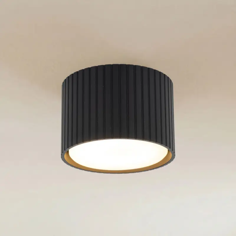 Downlight Ferro, svart, plast, 6 cm hög, GX53 Erbjudande