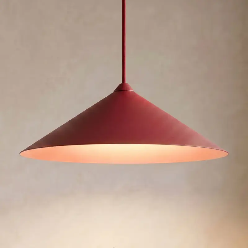 Billig Hänglampa Lume XL, vinröd, metall, Ø 49 cm, GX53