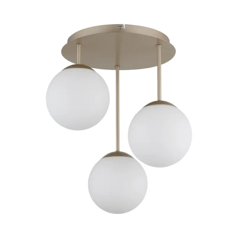 Billig Taklampa Harmon, beige/vit, glas, Ø 34 cm, E14