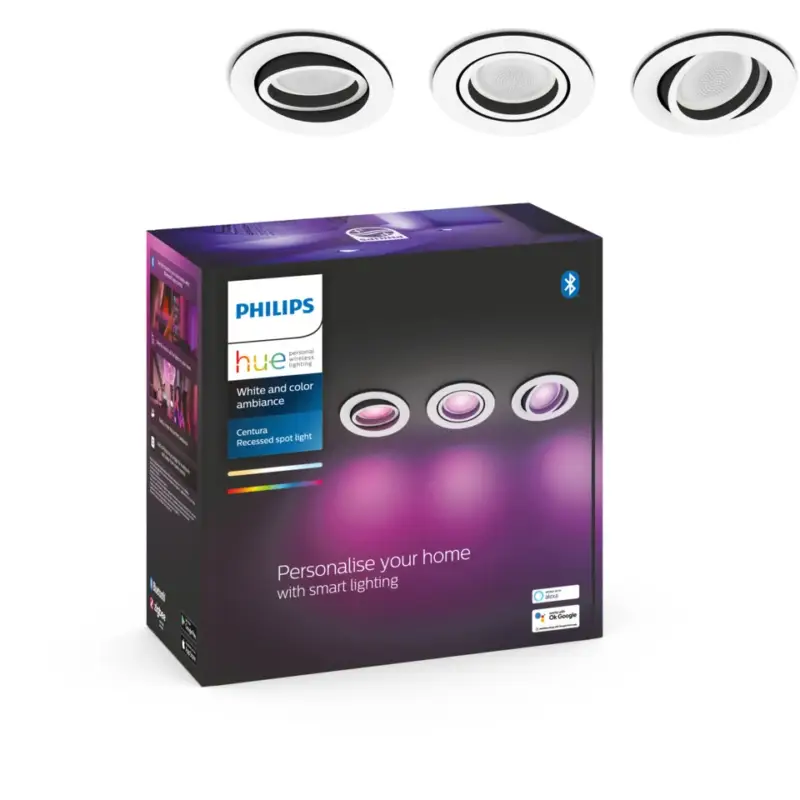 Philips Hue Centura Downlight 3-pack 230V Nyhet