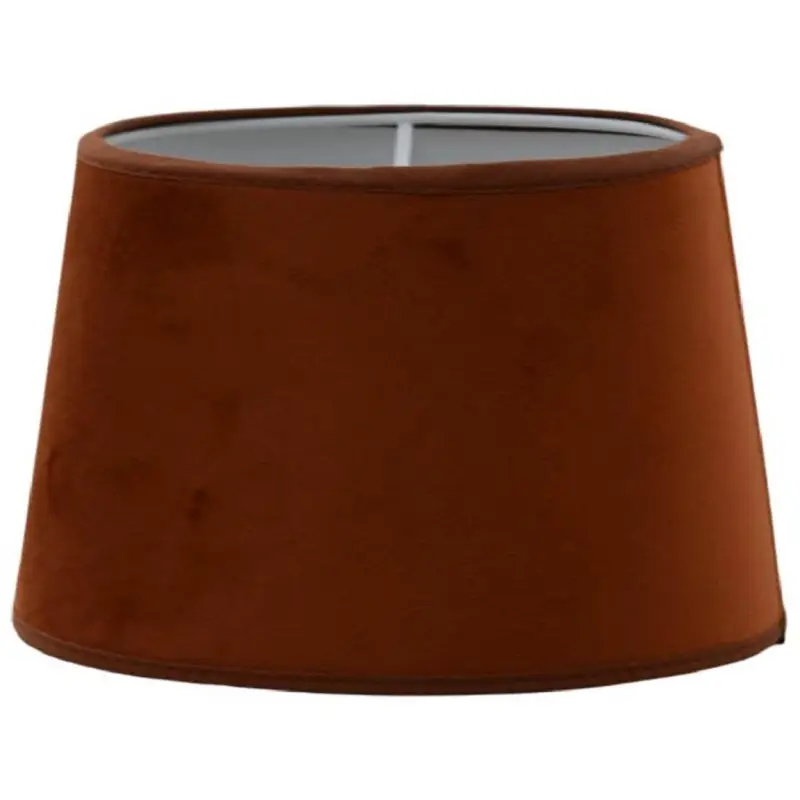 Velutto Oval Lampskärm 25cm Sammet Rust Billig