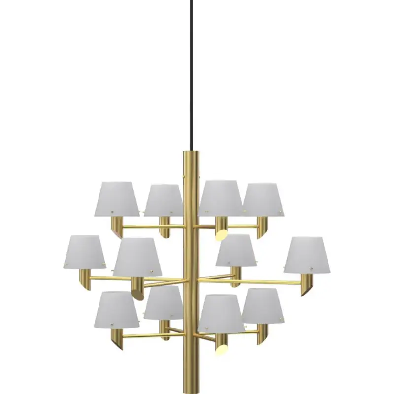 Gil Takkrona 67cm LED 12x4W 2200-2700K Satinmässing/Opal Billigare