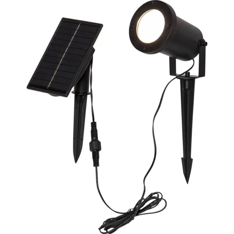 Powerspot Solcellsspotlight 10cm Svart Populär