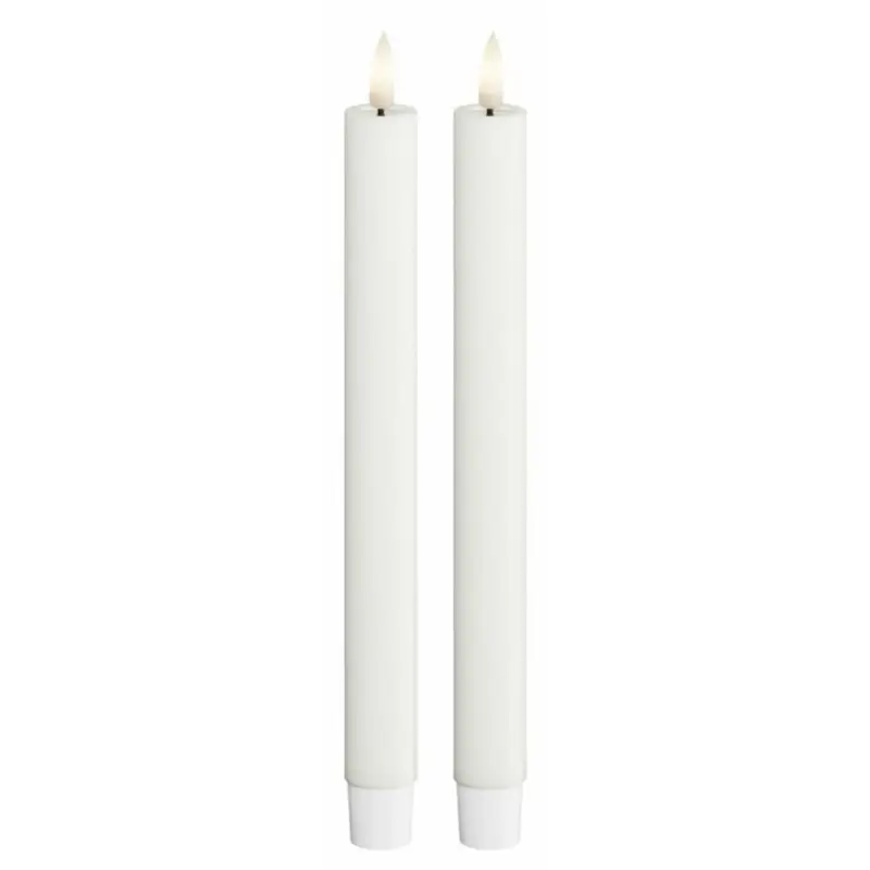 Real Flame LED Kronljus 2,2x24 cm Vit 2-pack I lager