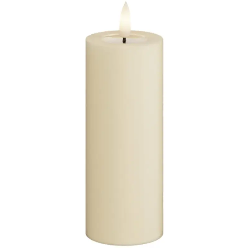 Begränsat antal Real Flame LED Blockljus Cream 5x12,5 cm