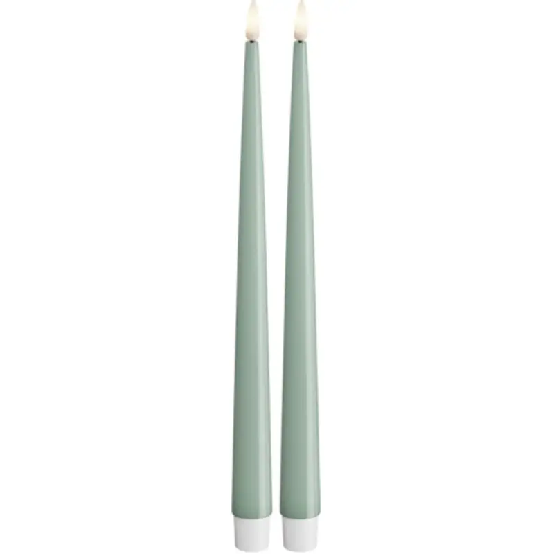 Kampanj Shiny LED Kronljus 2,2x28 cm Sage Green 2-pack
