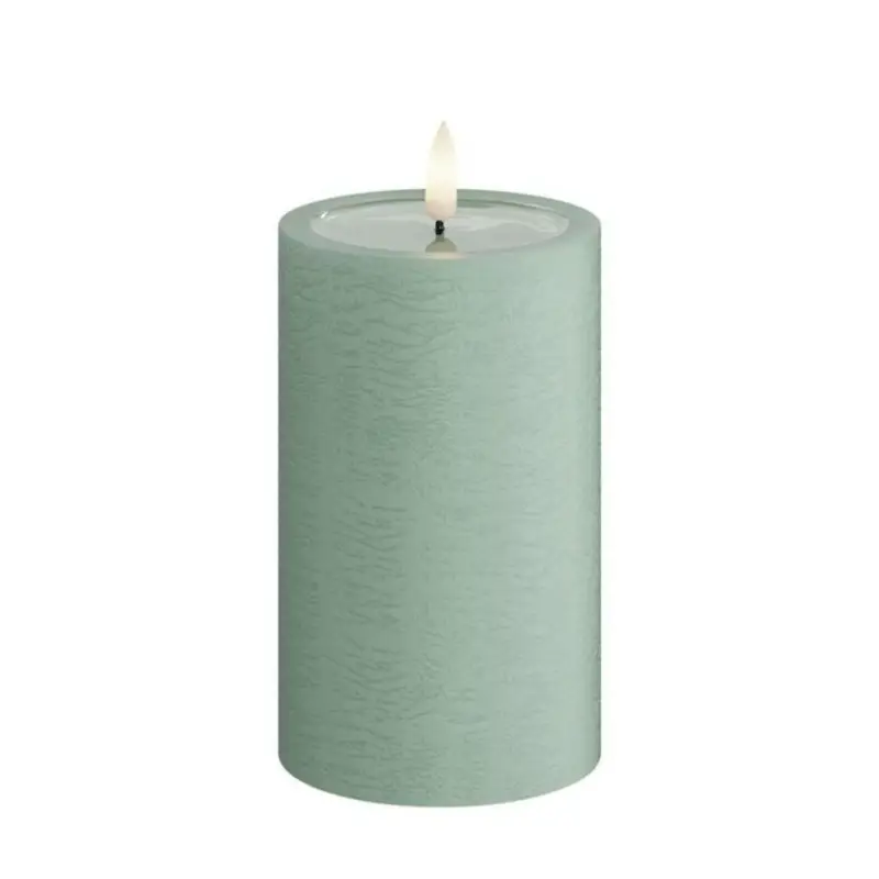 Populär Rustic LED Blockljus Sage Green 7,5x12,5 cm