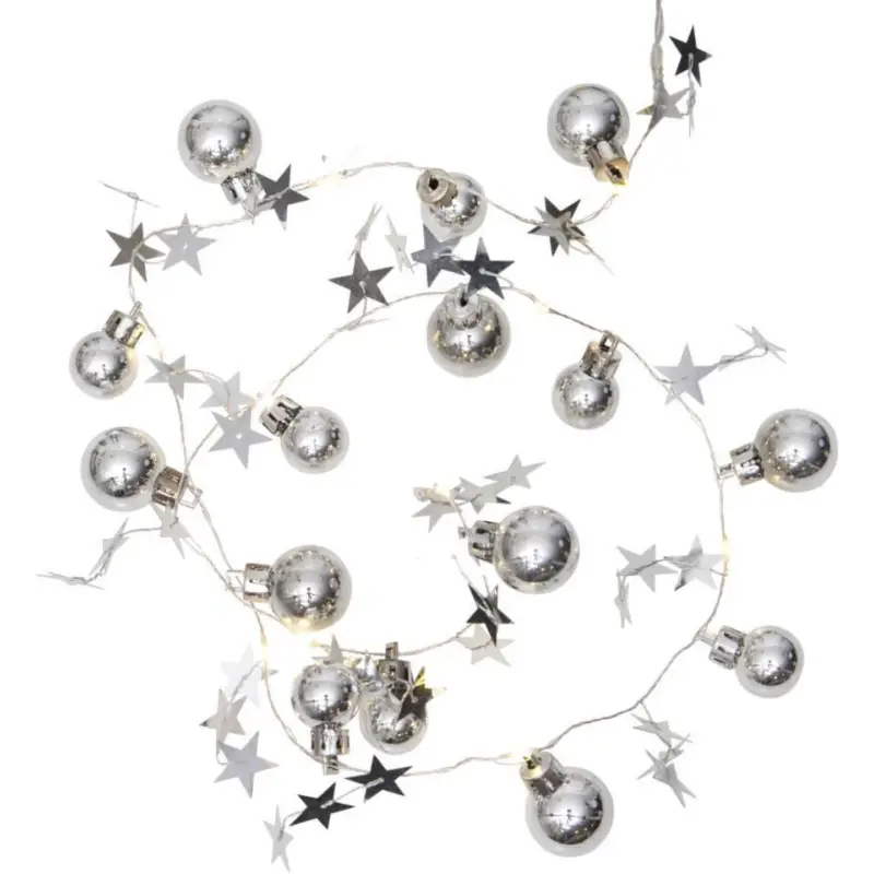 X-mas Ljusslinga 90cm Silver Lägg i varukorgen