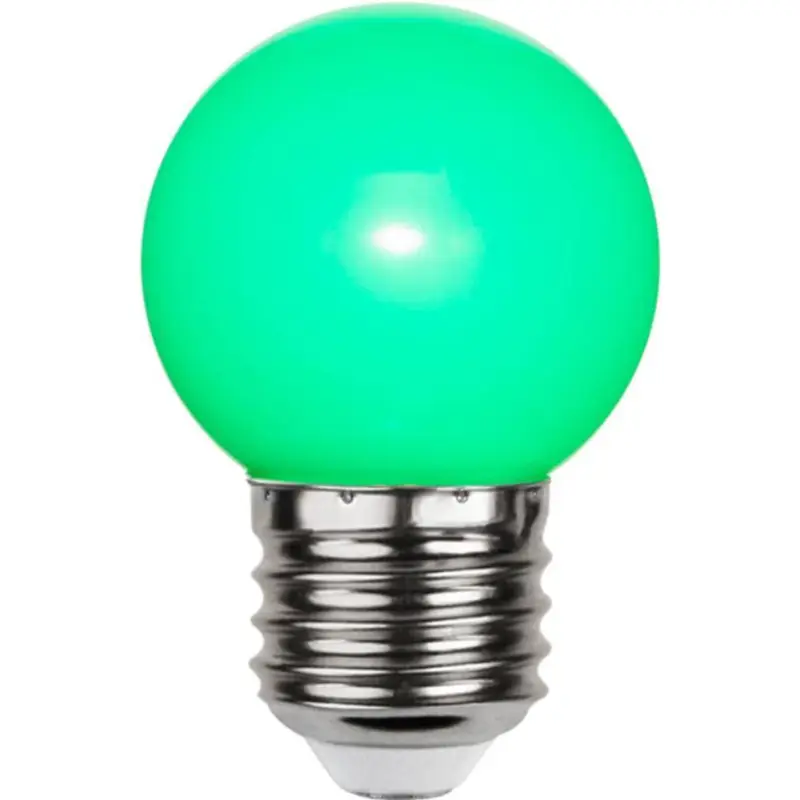 Extra rabatt LED E27 Klot Okrossbar Grön 1W