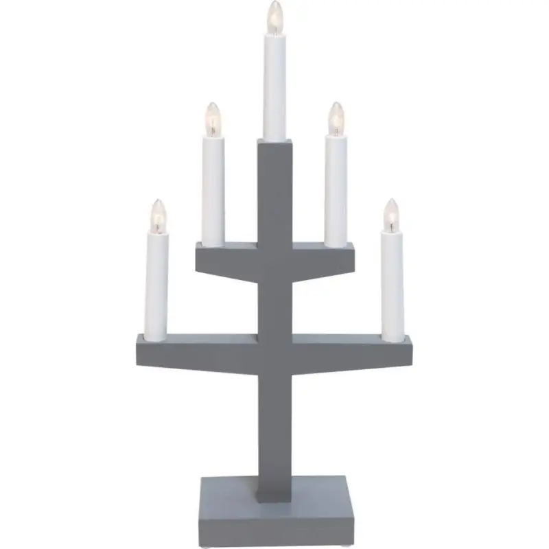 Trapp Adventsljusstake Grå 46cm Trygg betalning