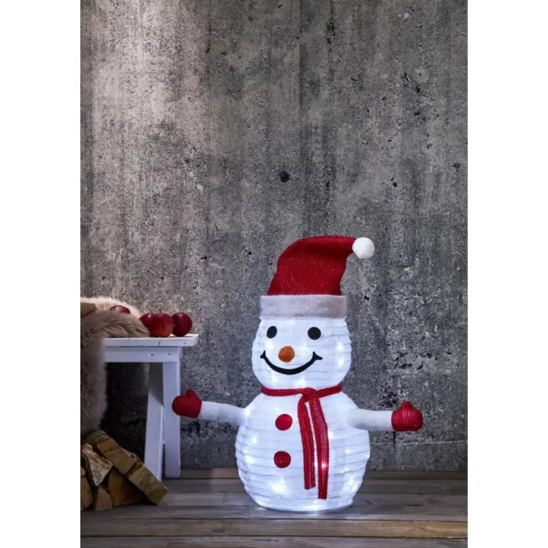 Tecidy Batteridriven Snögubbe i Textil med Timer 70cm IP44 Begränsat antal