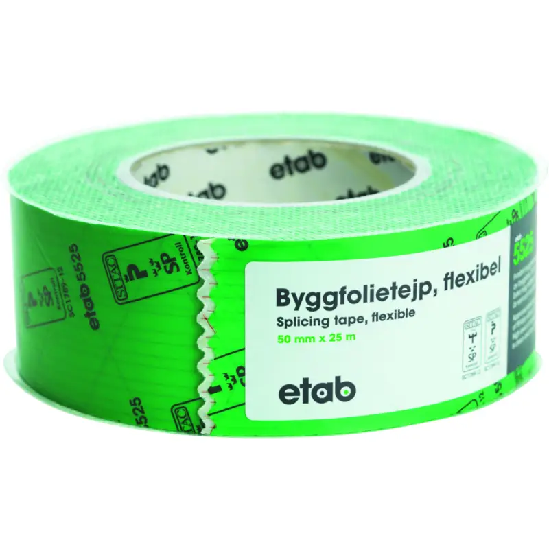 Byggfolietejp, Grön, Bredd 50 mm Endast denna vecka